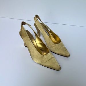 VIA SPIGA made in Italy gold heels